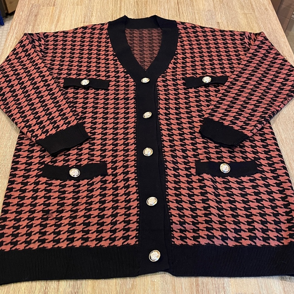 Houndstooth Cardigan